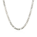 3.0mm 14k White Gold Solid Figaro Chain-2