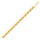 14k Yellow Gold Fancy Basket Weave Line Bracelet-1