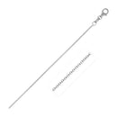 14k White Gold Round Cable Link Chain 1.1mm-1