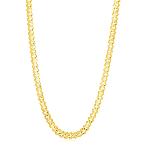 14k Yellow Gold High Polish Modern Lite Edge Chain (8.0mm)