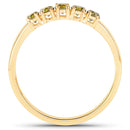 0.46 Carat Genuine Yellow Diamond 14K Yellow Gold Ring (I1-I2)-2