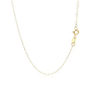 14k Yellow Gold Necklace with Dog Paw Print Symbol in Mother of Pearl-3