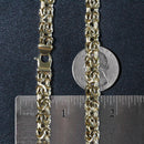 14k Yellow Gold Byzantine Motif Chain Necklace-6