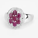 1.54 Carat Genuine Ruby .925 Sterling Silver Ring-4
