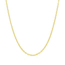 14k Yellow Gold Round Cable Link Chain 1.5mm-2