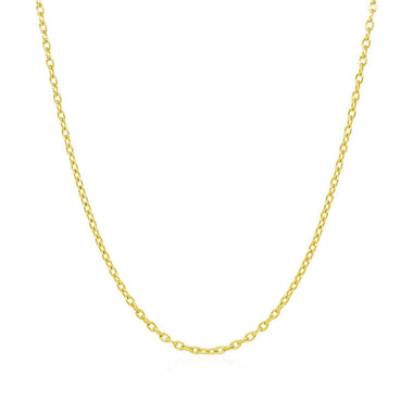 14k Yellow Gold Round Cable Link Chain 1.5mm - 0