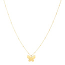 14k Yellow Gold Ppillon Butterfly Necklace-1
