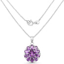 6.50 Carat Genuine Amethyst .925 Sterling Silver Pendant-2