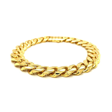 14k Yellow Gold Polished Curb Chain Bracelet - 0