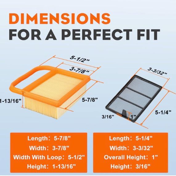 Air Filter Kit for 4238 141 0300 STIHL TS410 TS410Z TS420 TS420Z Concrete Cut Off Saw Replace 4238-141-0300B 4238-140-4402 Maintenance