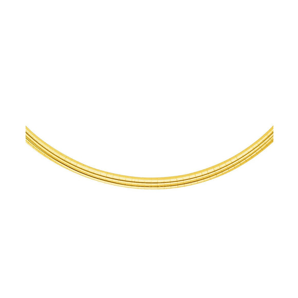 14k Yellow Gold Chain in a Classic Omega Design (4 mm)