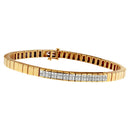 14K Yellow Gold Princess Cut Diamond Banded Bracelet (1.00 cttw, G-H Color, VS1-VS2 Clarity)-1