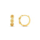 14k Yellow Gold Oval Mariner Huggies-1