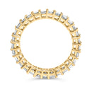 14K Yellow Gold 2.00 Cttw Shared Prong Set Princess Cut Diamond Eternity Band Ring (J-K Color, SI1-SI2 Clarity) - Ring Size 7-4