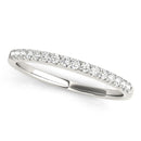 14k White Gold Diamond Scalloped Set Wedding Band (1/6 cttw)-1