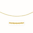 3.5mm 14k Yellow Gold Pendant Chain with Textured Links-1