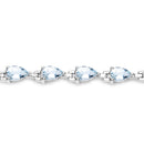 7.00 Carat Genuine Aquamarine .925 Sterling Silver Bracelet-2