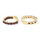 4.00 Carat Genuine Garnet .925 Sterling Silver Earrings-3