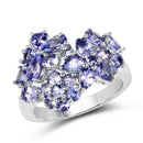 2.88 Carat Genuine Tanzanite .925 Sterling Silver Ring-1