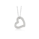 14k White Gold Heart Pendant-1