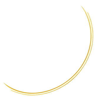 3.0 mm 14k Two Tone Gold Reversible Omega Necklace - 0