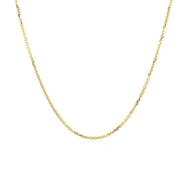 10k Yellow Gold Adjustable Cable Chain 0.9mm - 0