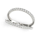 14k White Gold Diamond Split Band Ring (1/4 cttw)-1