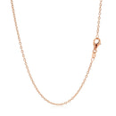 18k Rose Gold Round Oval Link Chain 1.5mm-3