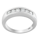 14K White Gold 3/4ct. TDW Diamond Channel Band Ring (H-I, I1-I2)-1