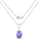1.15 Carat Genuine Tanzanite .925 Sterling Silver Pendant-2