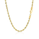3.0mm 10k Yellow Gold Solid Diamond Cut Rope Chain-3