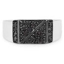 0.35 Carat Genuine Black Diamond .925 Sterling Silver Ring-3