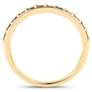 0.45 Carat Genuine Champagne Diamond 14K Yellow Gold Ring (I1-I2)-2