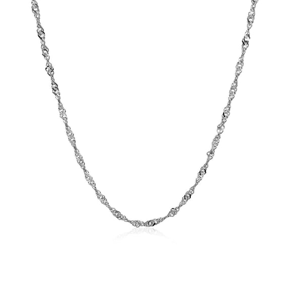 14k White Gold Singapore Chain 1.7mm