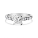 14K White Gold 1 1/5 Cttw 4-Prong Set Princess Diamond Classic Engagement Ring (I1-I2 Color, H-I Clarity) Ring Size 7-3