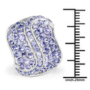 3.65 Carat Genuine Tanzanite .925 Sterling Silver Ring-3