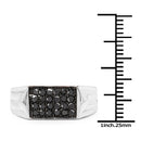 0.42 Carat Genuine Black Diamond .925 Sterling Silver Ring-3