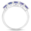 2.65 Carat Genuine Tanzanite .925 Sterling Silver Ring-2