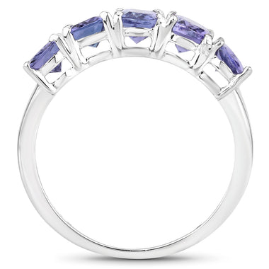 2.65 Carat Genuine Tanzanite .925 Sterling Silver Ring - 0