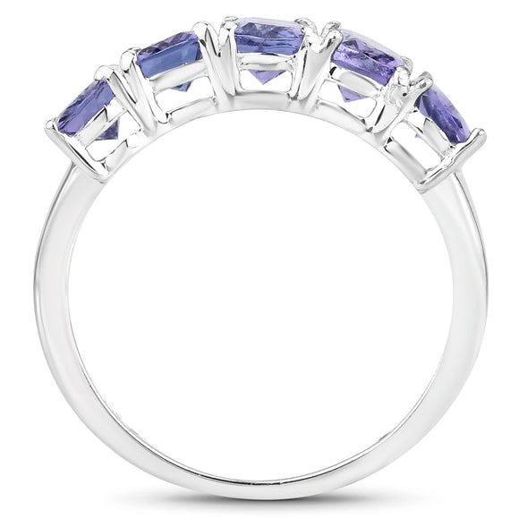 2.65 Carat Genuine Tanzanite .925 Sterling Silver Ring