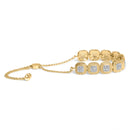 14k Yellow Gold Plated .925 Sterling 5/8 Cttw Diamond Composite Cushion Frame 4â€-10â€ Adjustable Bolo Bracelet (G-H Color, I1-I2 Clarity)-2