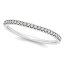 14k White Gold Scallop Setting Round Diamond Wedding Band (1/10 cttw)-1