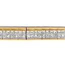 14K Yellow Gold Princess Cut Diamond Banded Bracelet (1.00 cttw, G-H Color, VS1-VS2 Clarity)-3