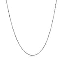 14k White Gold Classic Box Chain 0.7mm-2