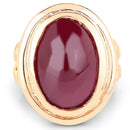 14K Rose Gold Plated 17.60 Carat Genuine Glass Filled Ruby .925 Sterling Silver Ring-3