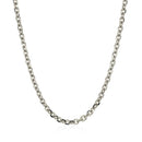 14k White Gold Diamond Cut Cable Link Chain (2.90 mm)-2