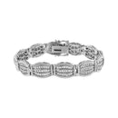 .925 Sterling Silver 3.0 Cttw Prong Set Diamond Art Deco Style Tennis Bracelet (I-J Color, I2-I3 Clarity) - 7.25"-1