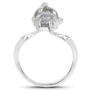2.79 Carat Genuine Labradorite And White Topaz .925 Sterling Silver Ring-2