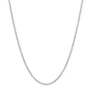 14k White Gold Round Cable Link Chain 1.5mm-2