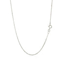 14k White Gold Polished Mini Heart Necklace-3